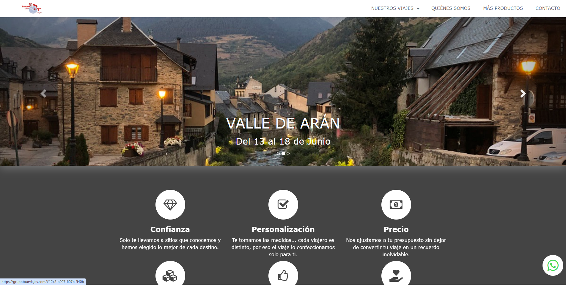 Página web para agencias de viaje creadas por ACTIVEXSOFT INFORMATICA y VSVIAJES